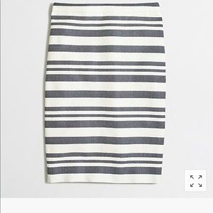 J. Crew Chevron striped pencil skirt size 8